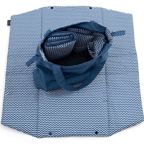 Playmat Changing Tote Ziggy Blue